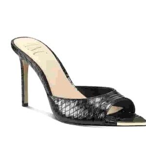 Elegant Black High Heel Mule Sandals size 11